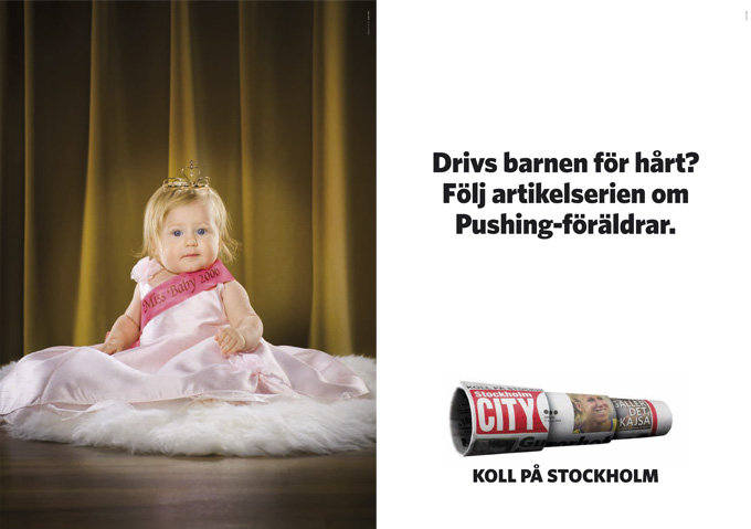 Tidningen Stockholm City – Drivs barnen för hårt? Följ artikelserien om Pushing-föräldrar.